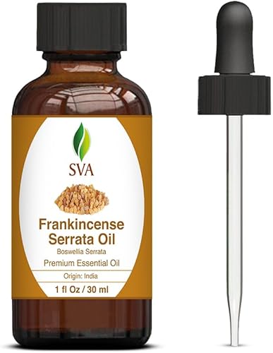Miniatura 1 de SVA - Aceite esencial de incienso, 1 onza (1.0 fl oz), Boswellia Serrata Premium Aceite esencial con cuentagotas para difusor, aromaterapia, cuidado