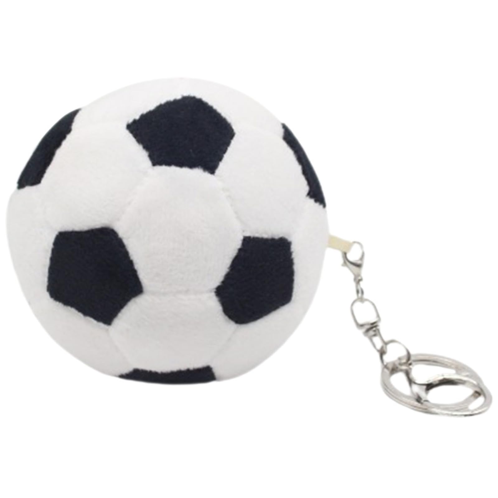 Mikikit Portachiavi Calcio Pallone Peluche in Lega di Zinco | Palla da Calcio Morbida, Design Sportivo Vivace, Regalo per Compleanni e Decorazione per Borsa