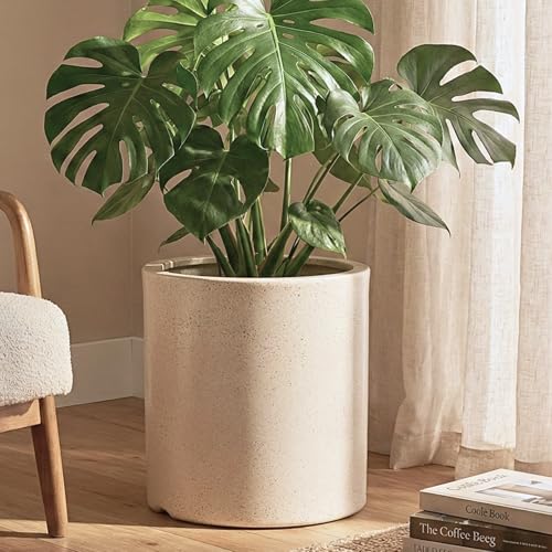 Image of Eha Earth Friendly Gallery Big Planters for Home Decor | 18 inch, Pack of 1 | Heavy Duty Plant Pot Made with Rice Husk & Bamboo Biocomposite | UV Protected Pot for Plant | Pots & Planters Big Size