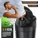 Arendo - Eiweiß Shaker Edelstahl 750ml – Protein Shaker mit Mixkugel - BPA frei – Mixbecher – Metall Premium Eiweißshaker – Tragegriff – spülmaschinengeeignet - to Go für Yoga Fitness Sport