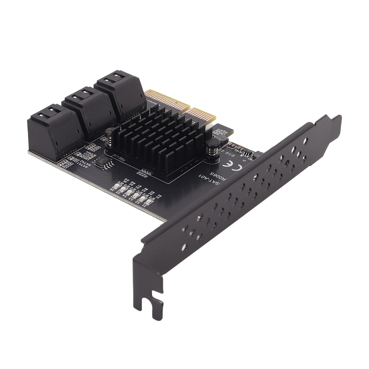 PCIE 6-portowy interfejs 4X, karta rozszerzeń SATA elementy wewnętrzne PCIE3.0 GEN3 4X adapter interfejsu huba, ASM1166