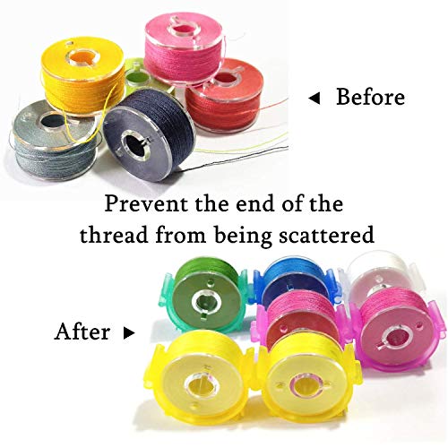 Image of YEQIN 100 pcs /Pack Sewing Bobbin Small Clips Sewing Tool Clip Accessory Bobbin Holder Clips Colorful Thread Clips Holder Tool