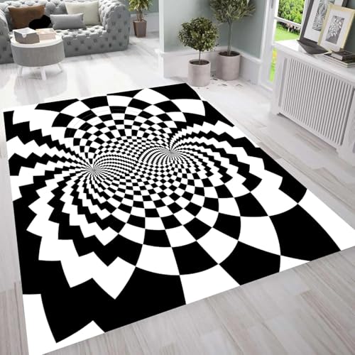 Tapis texture géométrique abstraite 3D facile à laver - 2