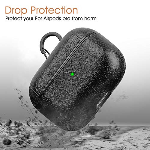 Ajcoflt Estojo de couro pu casos de capa de fone de oido sem fio compatíveis com pro caixa de fone d