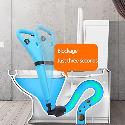 Luchtdruk toiletplunjer, elektrisch toilet baggermachine Krachtige elektrische pneumatische baggeruitrusting werkt in seconden om toiletten, doucheafvoeren, badkamer/gootsteen te reinigen - Afbeelding 3