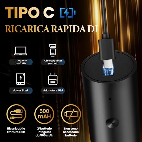 Set Macina Sale e Pepe Elettrico, Macinasale e Pepe Elettrico con Ricaricabile USB, Funzionamento con Una Sola Mano, Rugosità Regolabile, Macina Sale e Pepe con Copertura Antipolvere e Base (2PCS) - immagine 4