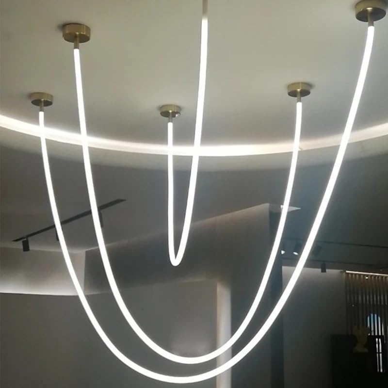 Plafonnier led suspendu nordique pour salon et salle à manger - Blanc chaud 5m