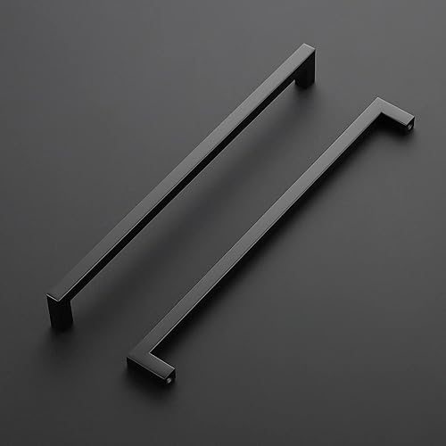 Vista 54 de Ravinte Paquete de 10 tiradores cuadrados de gabinete de 10 pulgadas, manijas negras de gabinete de cocina, accesorios de cocina negro mate
