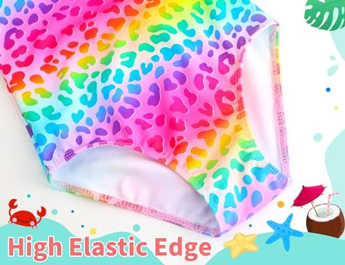 Image of TENVDA Girls Swimsuit Summer Beach Sport Halter Bathing Suits One Piece Swimwear for 2-12 Years Old Kids