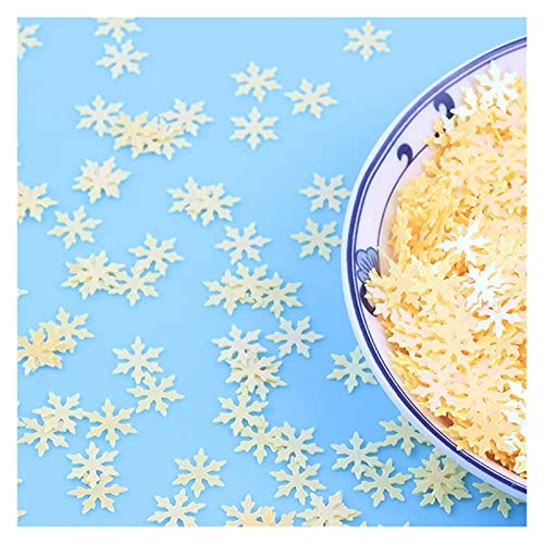 WEKONUMEX 10g Schneeflocke Pailletten Gelb 9mm