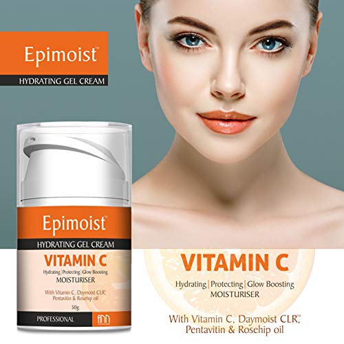 Image of Finn Cosmeceuticals Epimoist Hydrating Gel Cream Vitamin C Glow Boosting, Hydrating and Protecting Moisturizer for Face, Neck and Decollete, 50 g