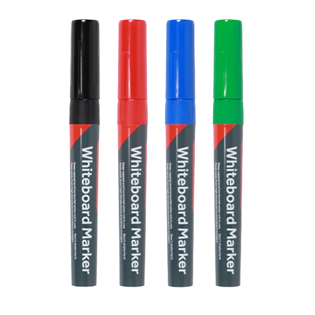 Timco Whiteboard Markers Marker Pens Fine Tip Non-Toxic Mixed Colours 4 Pieces