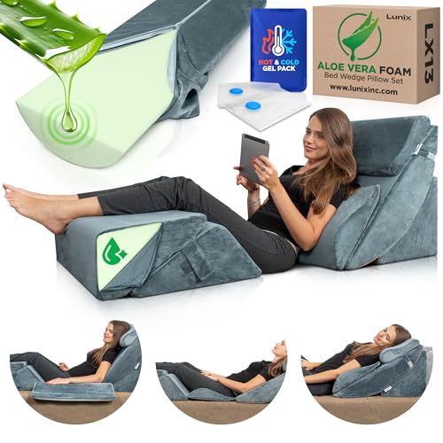 Lunix 6pcs Orthopedic Bed Wedge Pillow Set