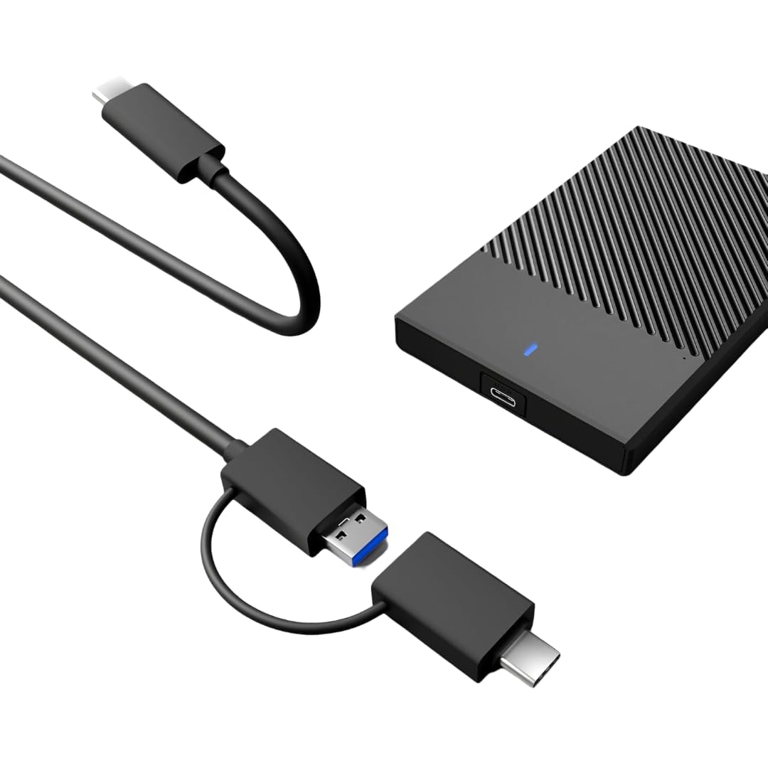 Hi-Speed Portable Hard Drive, Type-C and USB 3.0, 2-in-1 Mobile and PC Compatible Compatible,Mac,Laptop, PS4, iPad, Tablet, Mobile Ultra Slim HDD, 1 Year Warranty. (2 in 1 Type C & 3.0, 750GB)