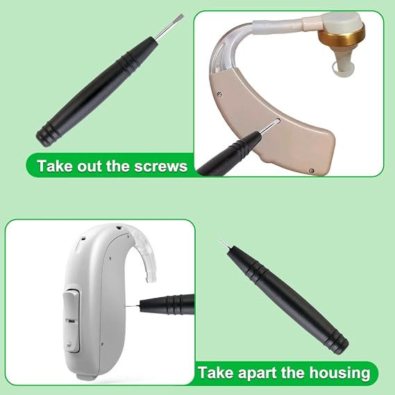 Hearing Aid Cleaning Kit for Oticon/Phonak/Starkey, Pocket Size Tools