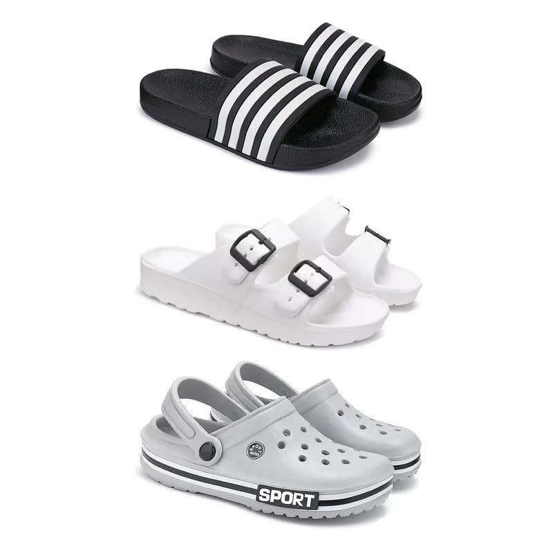 WINGSCRAFT Lightweight,Classic Slider || Sandals with Clogs for Men-COMBO(3)-3024-3113-3014-picture-16