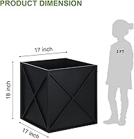 Vista 2 de BAYN Macetero Cuadrado de Metal Maceteros Altos para Plantas de Exterior Moderno Resistente con Agujeros de Drenaje para Exterior Interior Patio