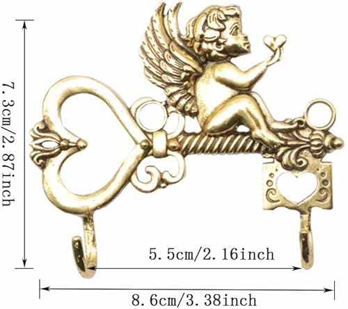 Miniatura 2 de Ganchos para colgar abrigos de pared, 2 ganchos de pared de Cupido, ganchos decorativos creativos de tigregancho pesado, ganchos montados para