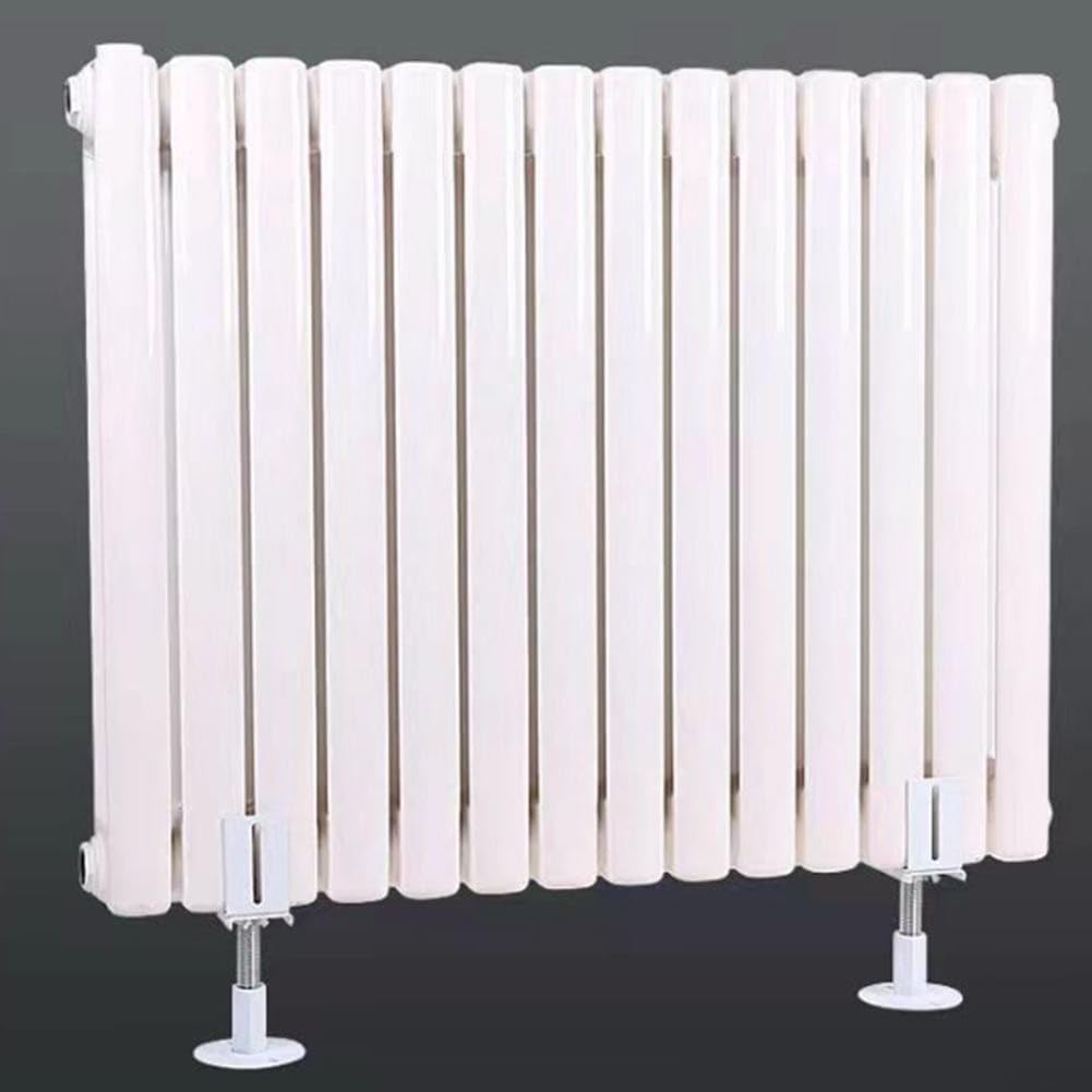 Lot de 2 pieds de radiateur en aluminium, hauteur réglable de 8 à 13 cm, style architectural traditionnel, résistant au sel et au brouillard pour radiateurs en fonte