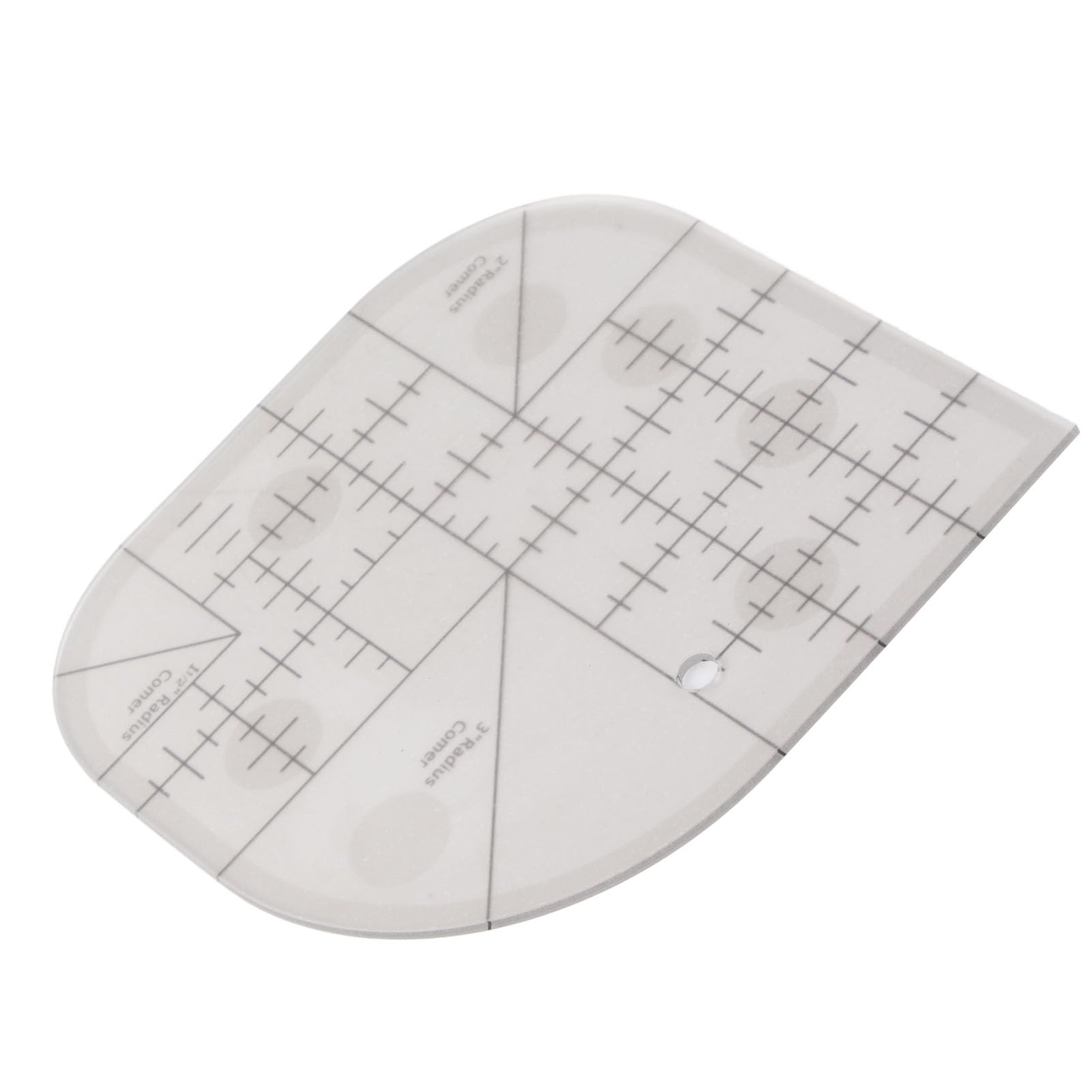 Curved Corner Cutter Ruler, Acrylic Transparent Sewing Patchwork Curved Corner Cutter Ruler Sewing Patchwork Ruler Sewing Template Patchwork Tool DIY Sewing Supplies (A)