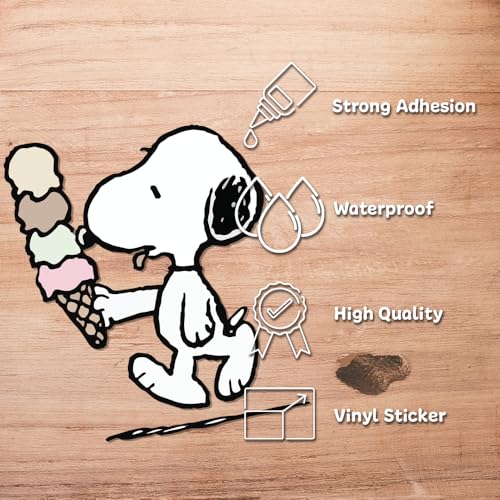 Adhesivo de Snoopy para botellas de agua y vasos vinilo resistente que alegra tu rutina 6