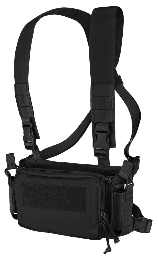 KRYDEXTactical Chest Rig with Triple 5.56/7.62 Mag Pouch Insert 9mm Mag Pouches and X Harness