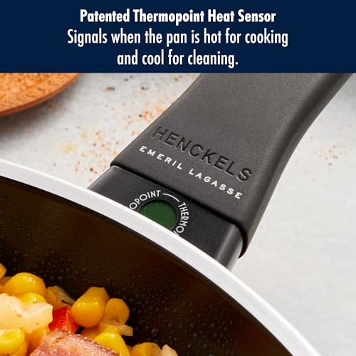 Image of Henckels x Emeril, Nola 2-Pc Ceramic Fry Pan Set, Made in Italy, Black | Oven Safe Up To 350F, Free of PFAS, PFOA, PTFE, Lead & Cadmium. Induction Cookware Compatible Designed for All Cooktops.