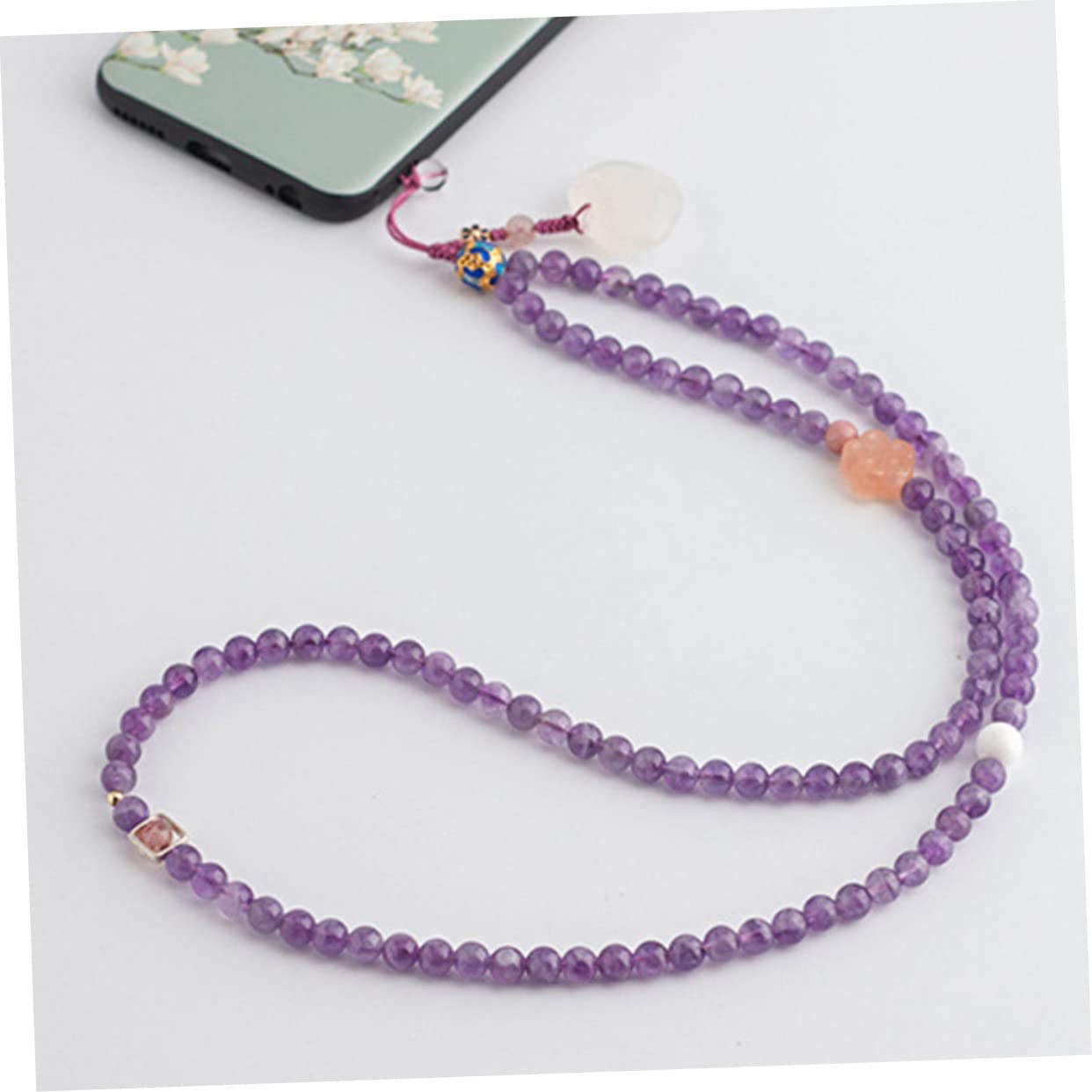 Mipcase cavo per appendere il telefono him per lei cinturino del telefono da polso cinghia degli accessori per cellulari cordino per telefono cavo telefonico Violet
