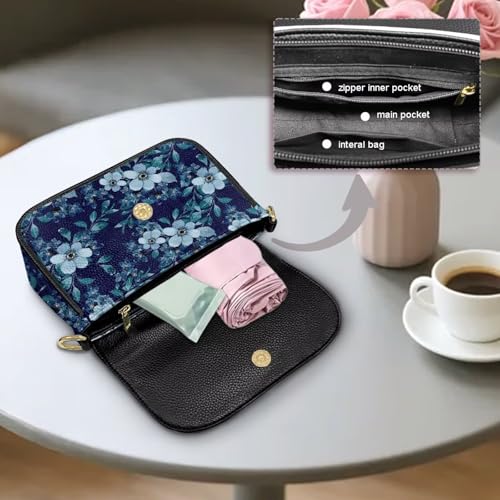 Womens Sling Bags Crossbody Cute Shoulder Purse Portable Leather Tote Casual Flap Bag with Adjustable Strap4