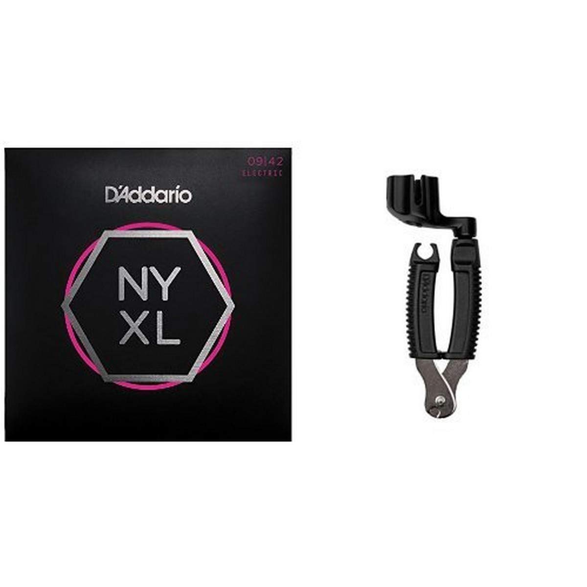 D'Addario NYXL0942 Electric Guitar Strings, Extra Light and Planet Waves Pro Winder String Winder and Cutter Bundle