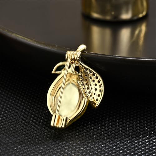 Image of Cute Lemon Brooch Pin for Women Rhinestone Fruit Little Brooch Sparkling Crystal Strawberry Cherry Enamel Pin Christmas Birthday Art Deco Jewelry Gifts