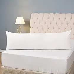 Fronha Para Travesseiro de Corpo Avulsa 1,50m x 0,50m Xuxão Gigante 200 Fios Toque Macio (Branco)