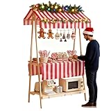 WLCGYD Marktstand, Imbisswagen Kunstfestival-Standdisplay, Breiter 60 cm Großer, Zusammenklappbarer Marktstand-Displayständer Freien, Verkaufstheken(136x60cm/53.5x23.6in)