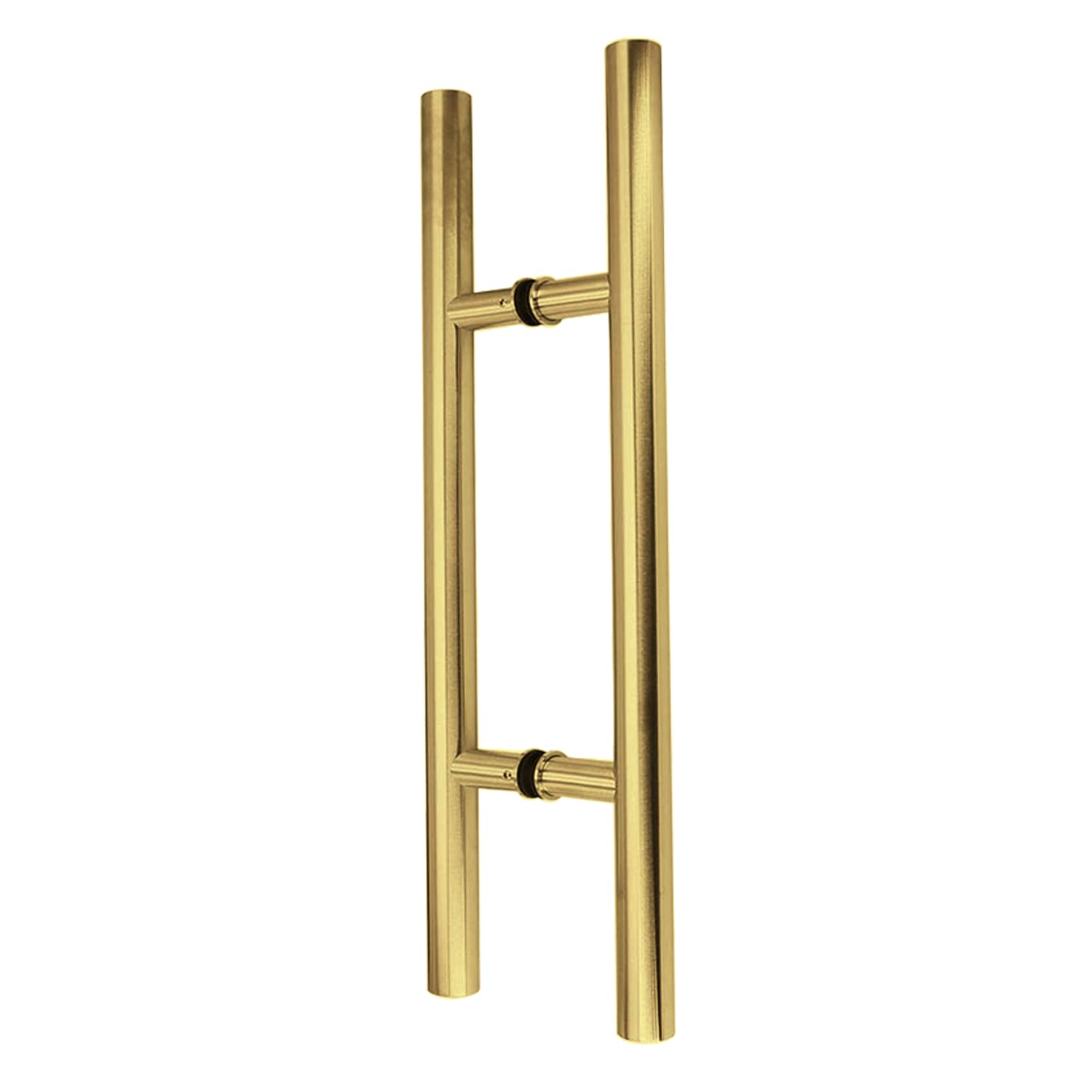 Stainless Steel 304 Ladder Style Back to Back Glass Door/Barn Door Push Pull Handle (Satin Gold Finish, 24 in)