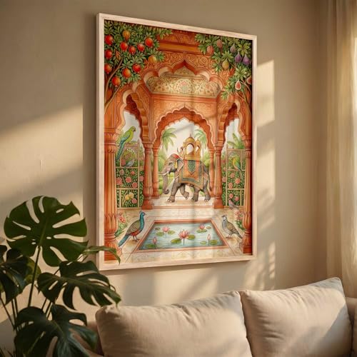 Image of kotart Traditional Art Wall Painting Home Decoration With Frame For Living Room Bed Room Hotel Wall Decor Digital Reprint Engineered Wood (13X17 inch)