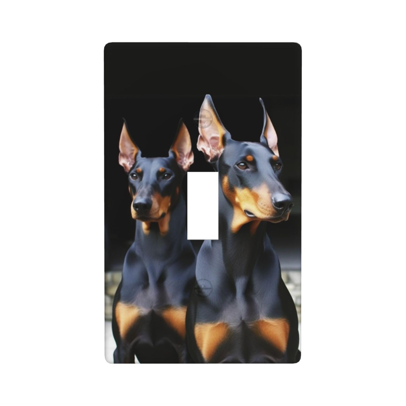 Decorator Wall Plate Cover Single Toggle Light Switch Cover doberman Wallplates Blank Electrical Rocker Switch Plate Covers for Electrical Outlets Decorative 1 Gang 4.5" x 2.76"