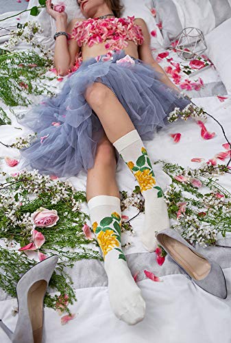 Rainbow Socks - Women Flower Socks Box Gift - 3 Pairs4