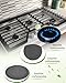 W10832694 Gas Stove Burner Cap Set Fit for Whirlpool Range Stove Burner, Replace W10597133 AP5988633 PS11727796 4363154, 5 Pcs