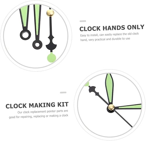 Miniatura 7 de VOSAREA 20 Sets Luminosas Manos Reloj Piezas Reloj Pared Relojes Decoración Sudor Traje Reparación Reloj Punteros Creativo Reloj De Pared Punteros