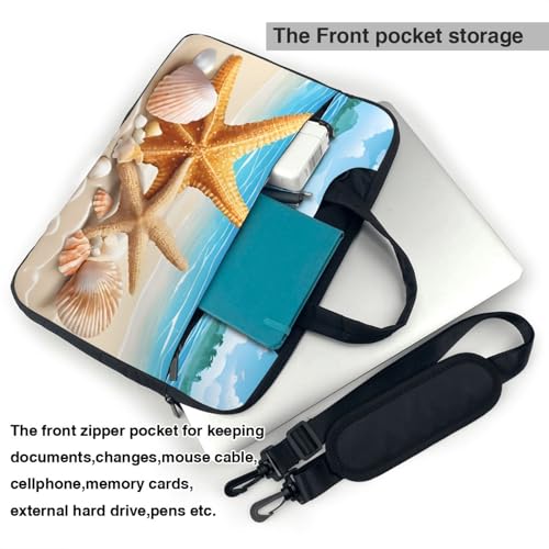 Sac ordinateur portable antichoc noir Seashell pour éviter les bris d'écran