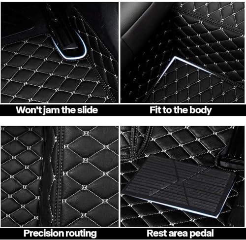 Image of 7D Car Foot Mat for Maruti Suzuki Brezza (2016-2021) | Black Red