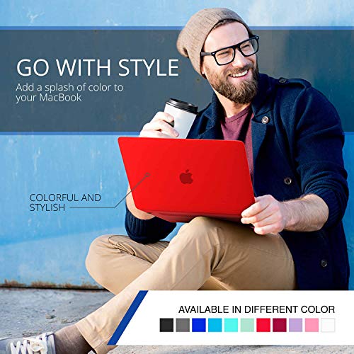 Kuzy Compatible with MacBook Pro 16 inch Case 2019 Release A2141 with Keyboard Cover Skin Hard Shell for MacBook Pro Case 16 inch with Touch Bar, Red - Thumbnail 2