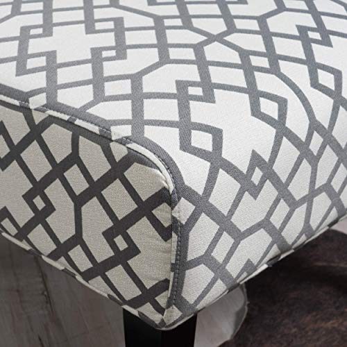 Christopher Knight Home Kassi Fabric Accent Chair, Grey Geometric Patterned - Image 4
