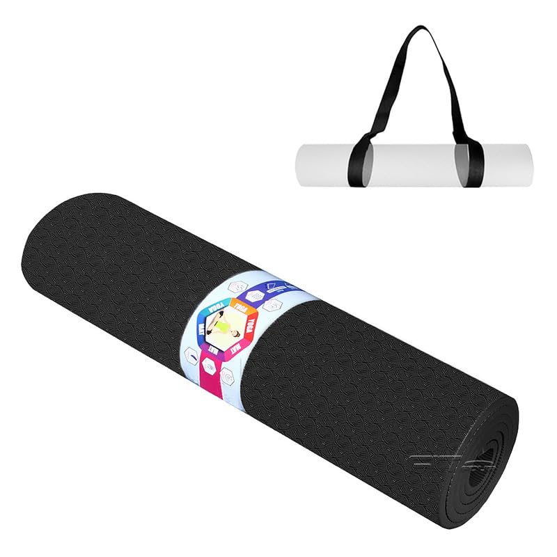 See full amazon price history chart for FIT FOUR® Lightweight Multipurpose 5MM Thick Non Slip Exercise Mat For Yoga, Pilates, and Home Workout for Men & Women Gym Workout and Yoga Exercise with Shoulder Strap (Black) FIT FOUR® Lightweight Multipurpose 5MM Thick Non Slip Exercise Mat For Yoga, Pilates, and Home Workout for Men & Women Gym Workout and Yoga Exercise with Shoulder Strap (Black) (B0C9QN144V) Amazon Price History, Amazon Price Tracker