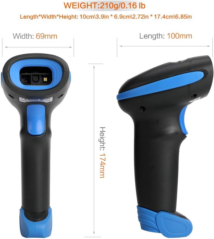 HENEX HC-3208R Barcode Scanner showing its anti-shock shatterproof construction.