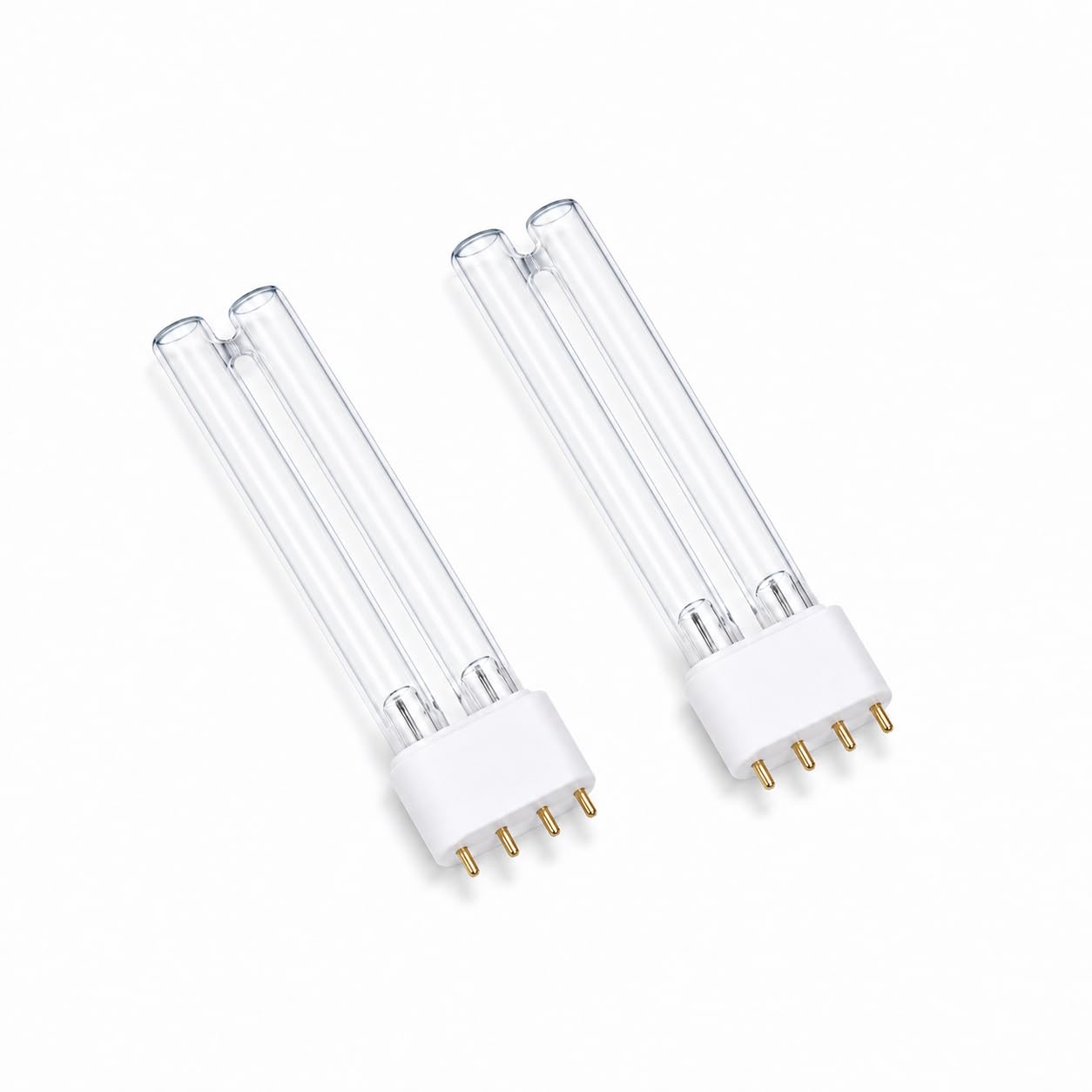 Pluvikon 2 Pack 2G11 4 Pin 18W UVC Replacement Bulbs, PLL UV Steriliser Lamp, High Purity Quartz Germicidal Replacement Lamp 217mm for Compatible Pond Filter Water Treatment Air Steriliser Equipment