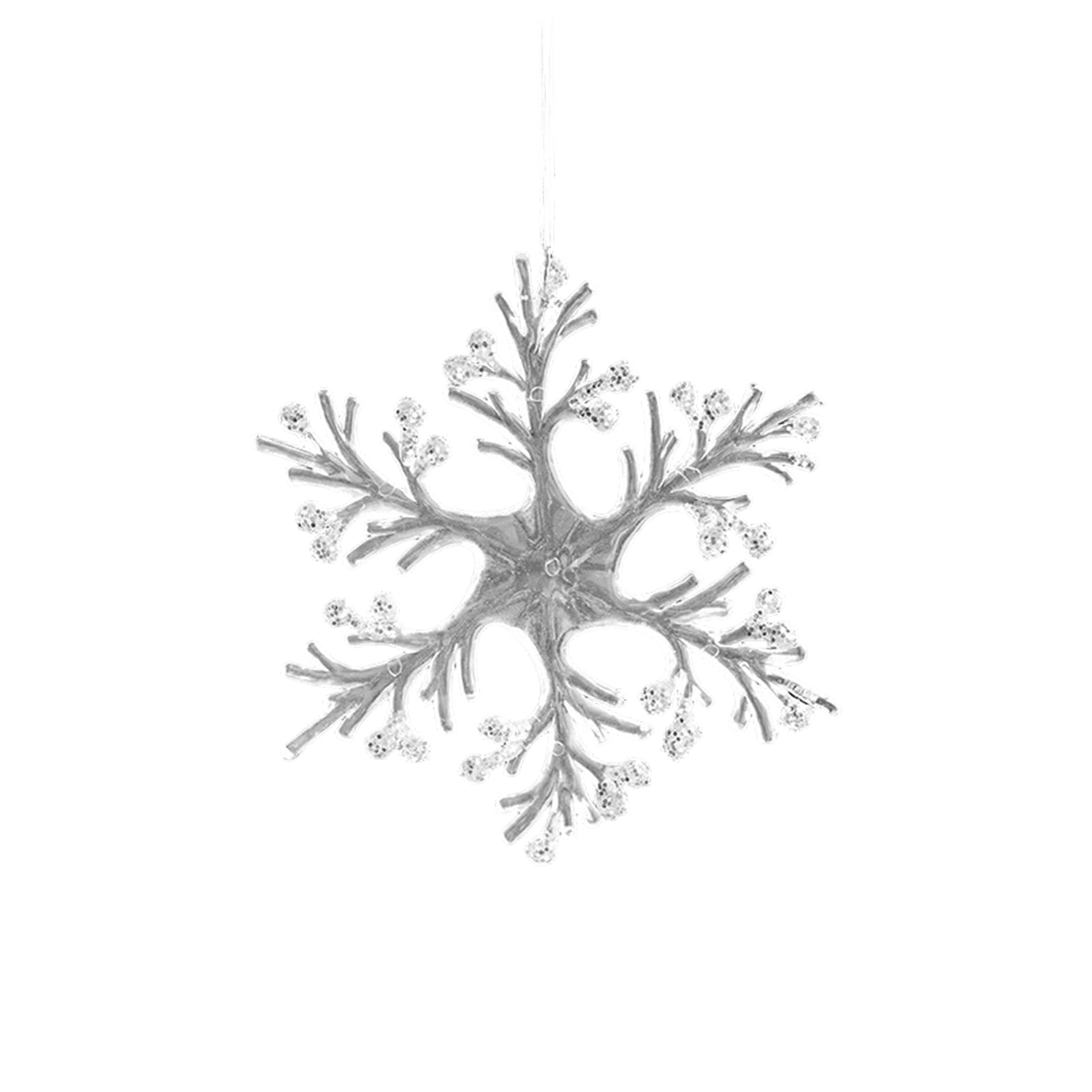 Lerpwige Elegant Christmas Tree Decorations Glittering Acrylic Ornament For Homes 50G Portable Snowflake Reindeers Angel Christmas Decors