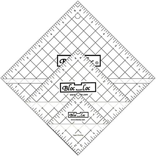 Bloc Loc~Half Square Triangle Ruler Set #5-4.5