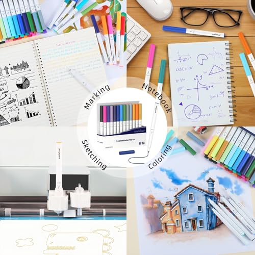 Image of 1.0 Tip Pen Set Compatible with Cricut Maker 3 /Maker 4 /Maker /Explore 3 /4 /5 /Air 2 /Air, Premium Marker Pen Set of 36 Pack Medium Point Pens for Writing, Drawing, DIY Crafts