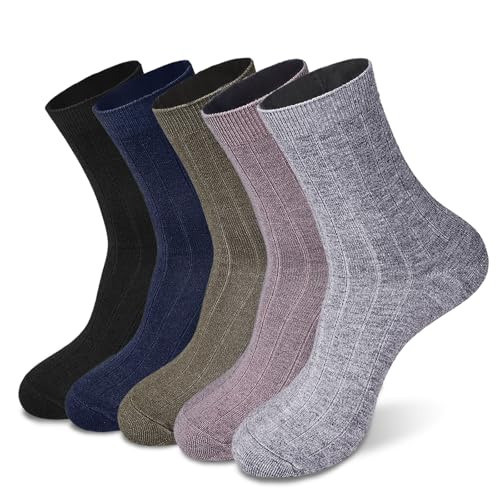 Mens Ankle Socks, Breathable Dress Socks, Casual Lightweight Soft Socks Business Socks 5Pack